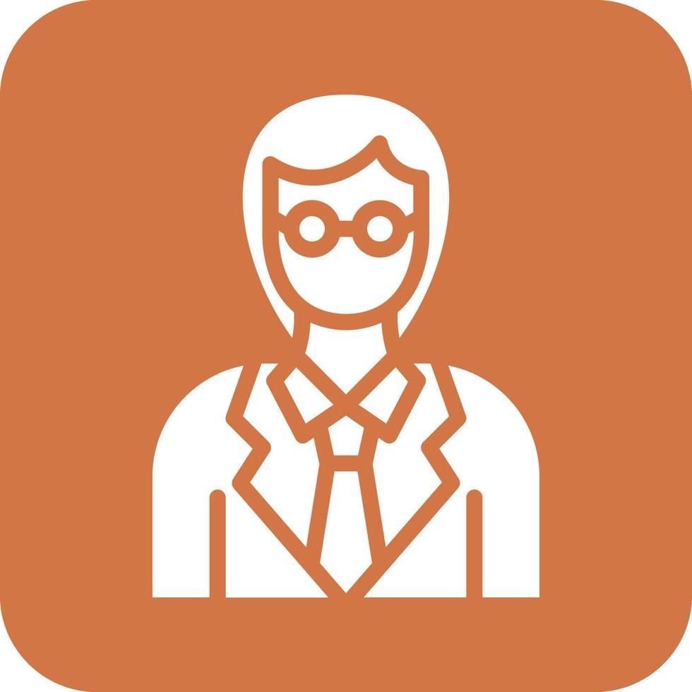 Female Professor Vector Icon Design