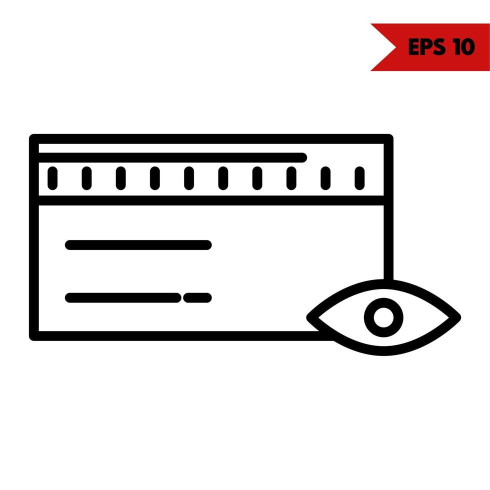 card line  icon vector