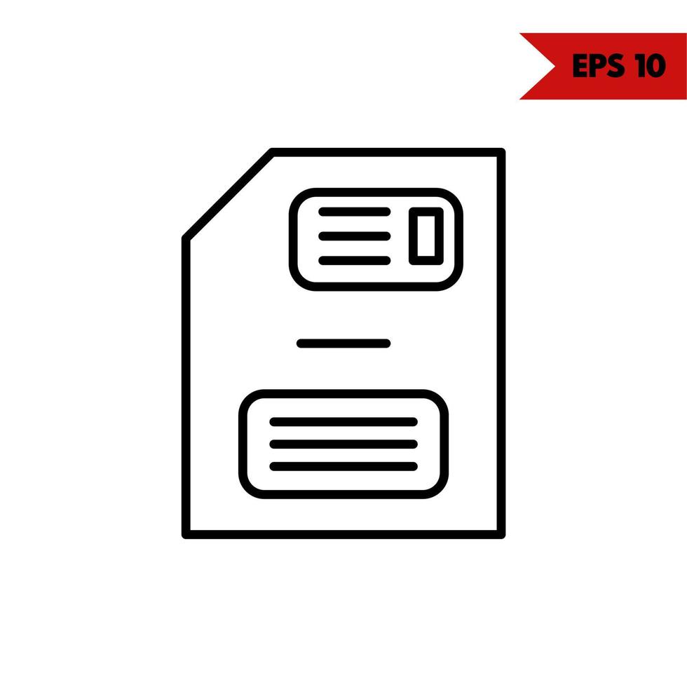 memory card  line icon vector