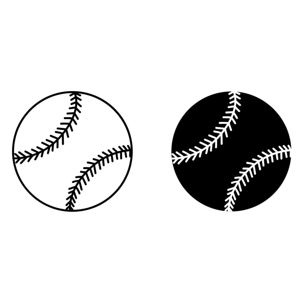 sofbol vector icono. béisbol ilustración signo. pelota símbolo o logo.