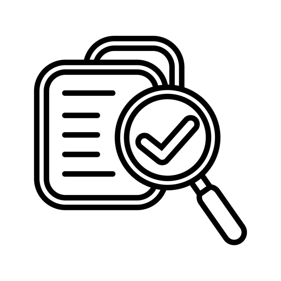 Check vector icon set. Inspection illustration symbol. Testing symbol ...