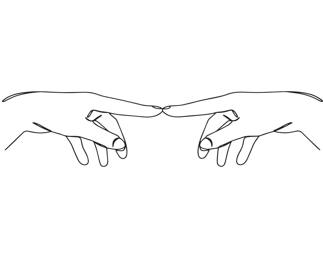 Reconciliation on the fingers. The concept of friendship and trust. Vector illustration