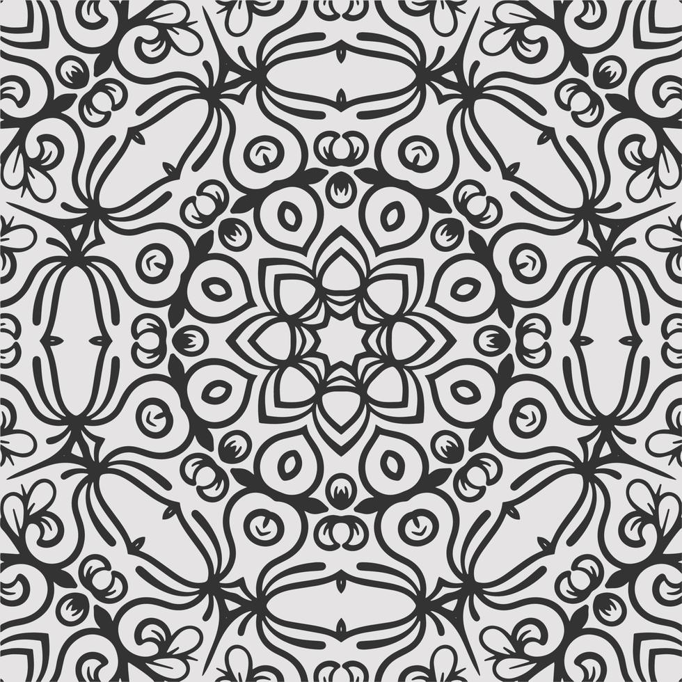 vector coloring geometric flower shapes and pattern background