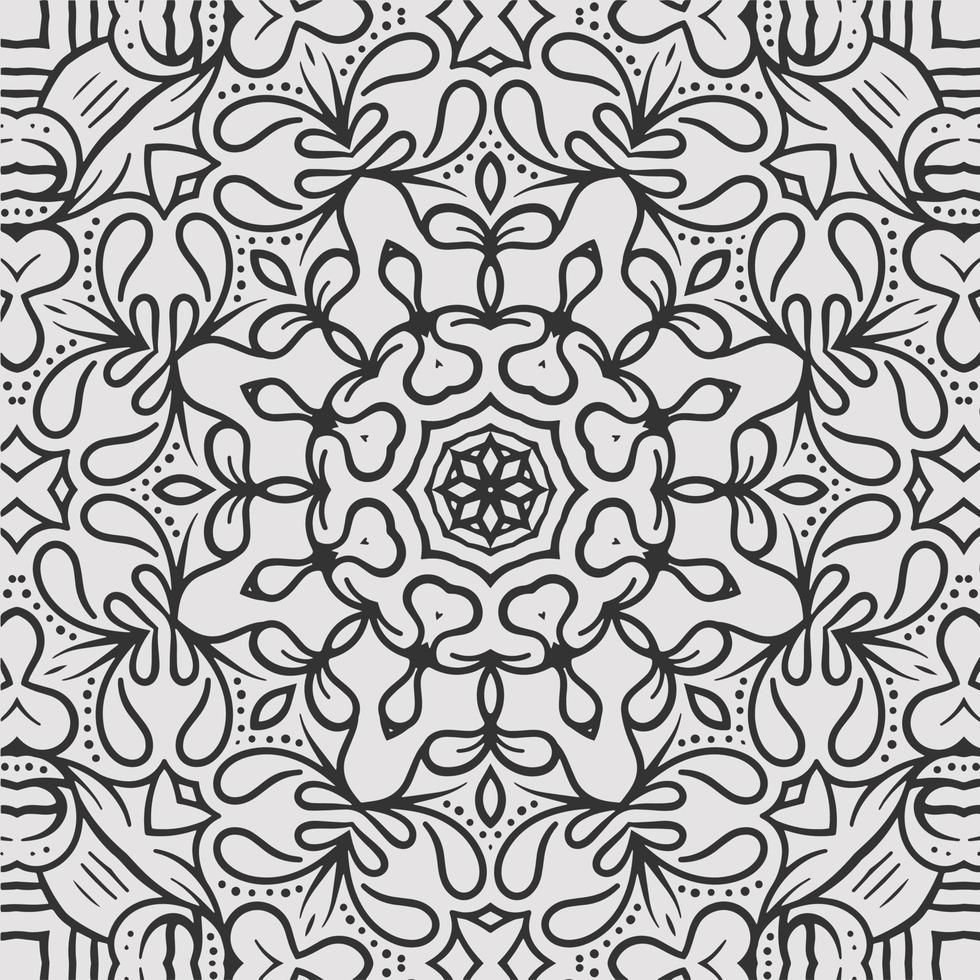 vector coloring geometric flower shapes and pattern background