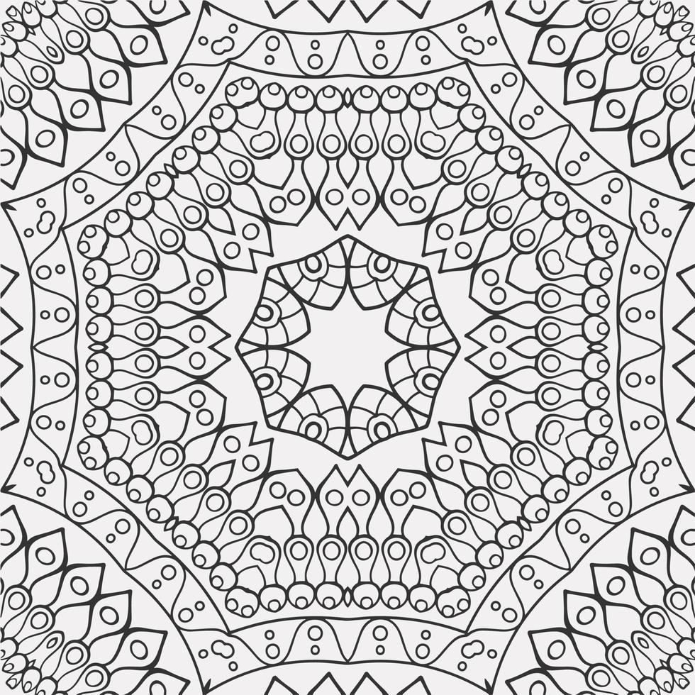vector coloring geometric flower shapes and pattern background