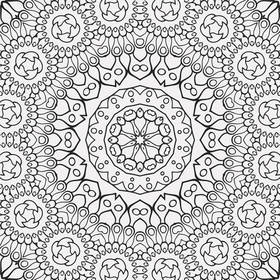 vector coloring geometric flower shapes and pattern background