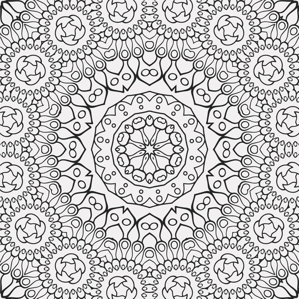 vector coloring geometric flower shapes and pattern background