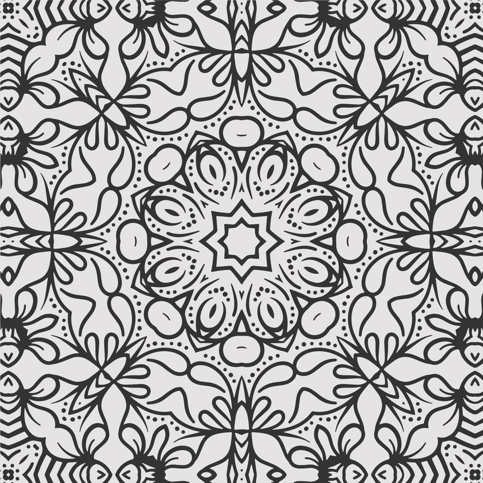 vector coloring geometric flower shapes and pattern background