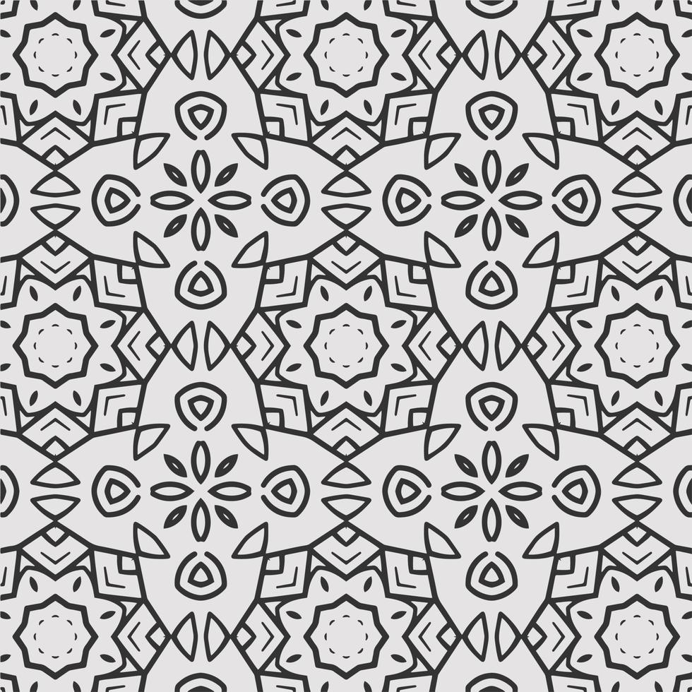 vector coloring geometric flower shapes and pattern background