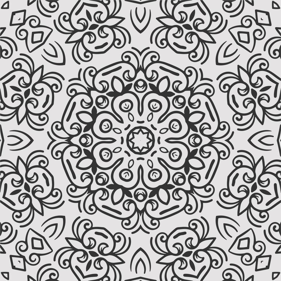 vector coloring geometric flower shapes and pattern background