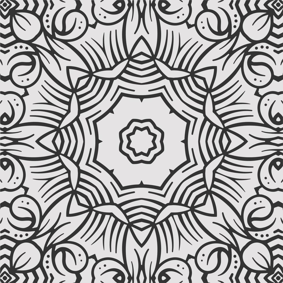 vector coloring geometric flower shapes and pattern background
