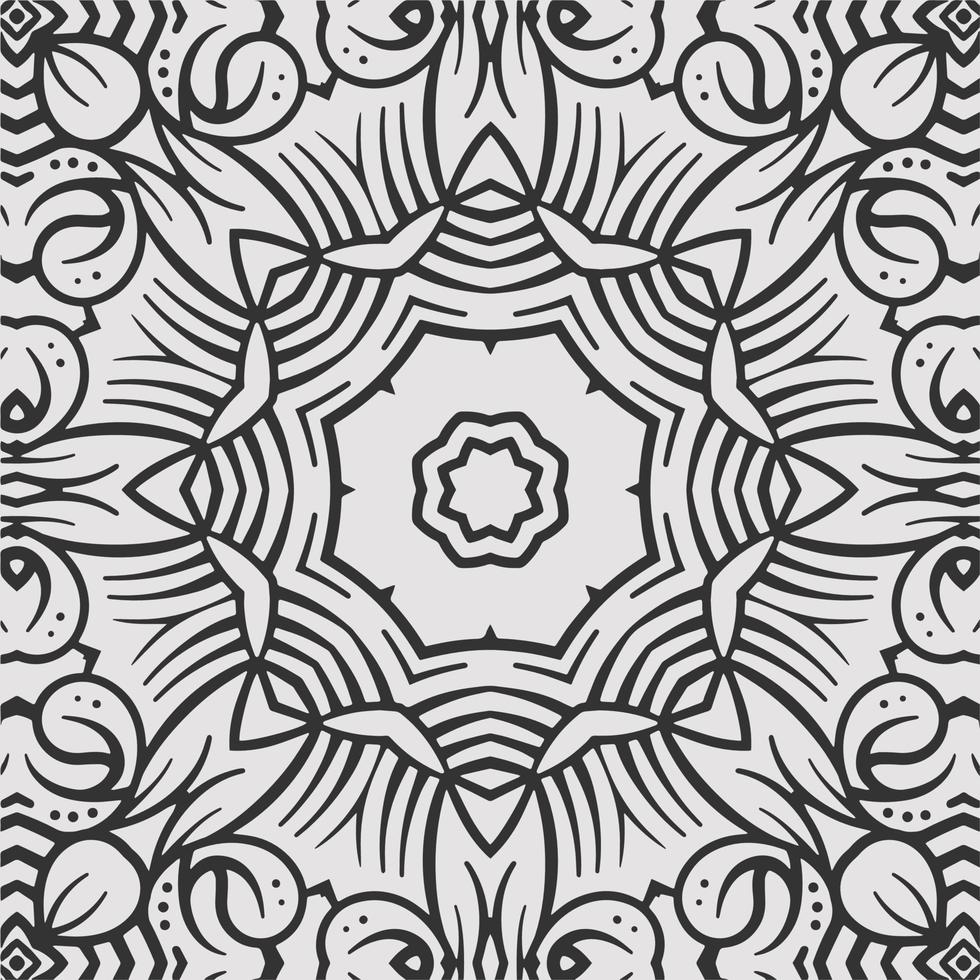 vector coloring geometric flower shapes and pattern background