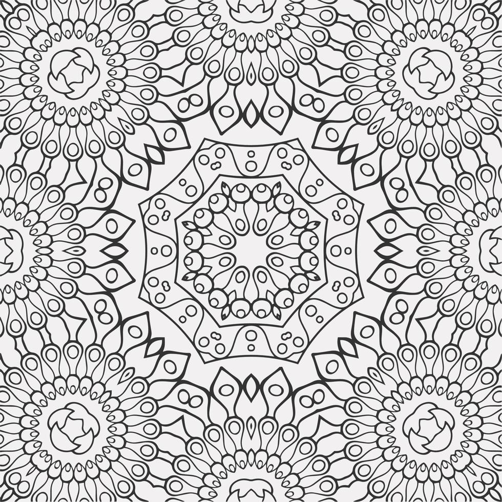 vector coloring geometric flower shapes and pattern background