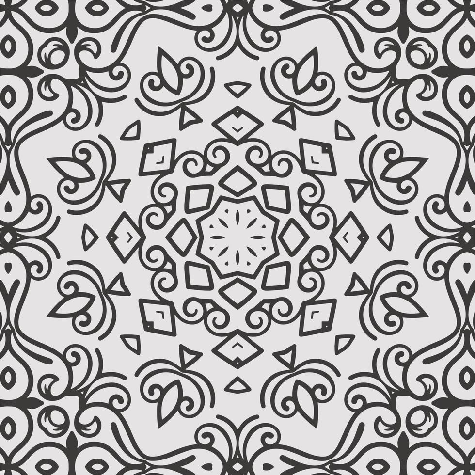 vector coloring geometric flower shapes and pattern background