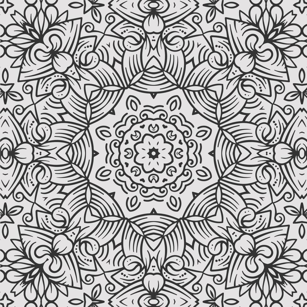 vector coloring geometric flower shapes and pattern background