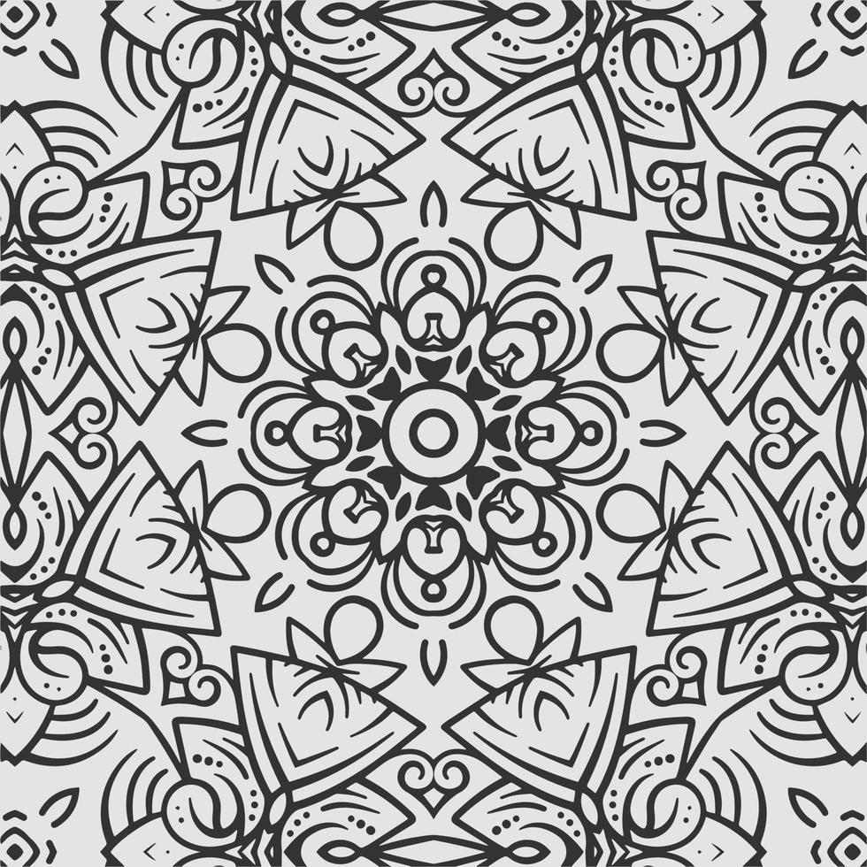 vector coloring geometric flower shapes and pattern background