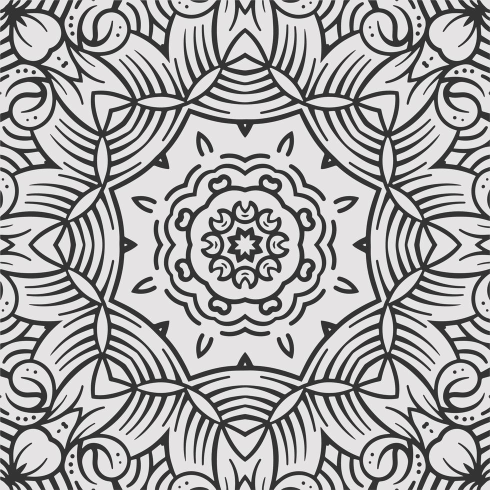 vector coloring geometric flower shapes and pattern background