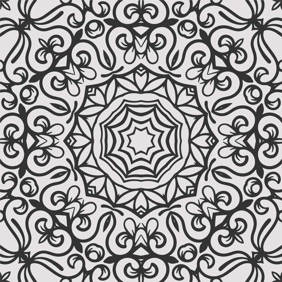 vector coloring geometric flower shapes and pattern background