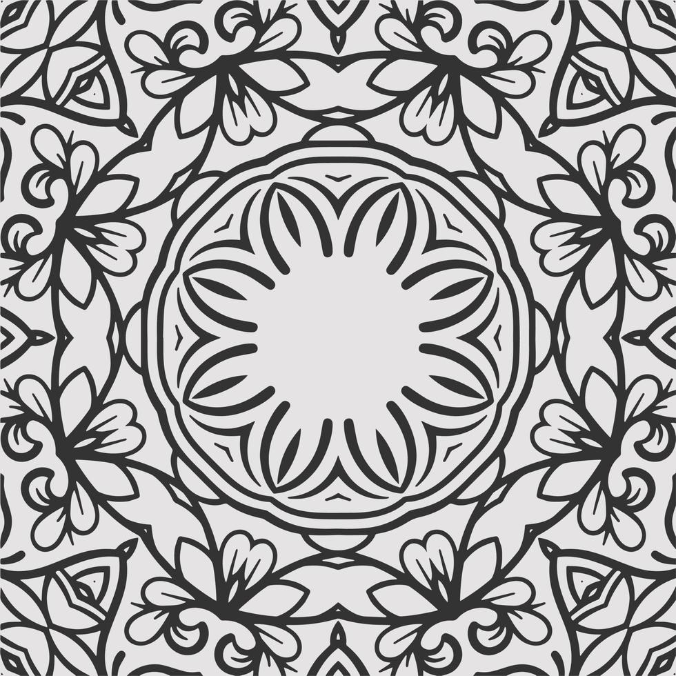 vector coloring geometric flower shapes and pattern background