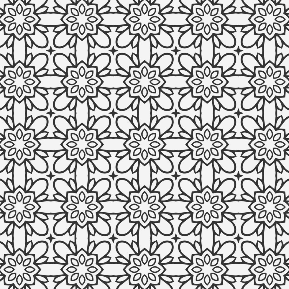 vector coloring geometric flower shapes and pattern background