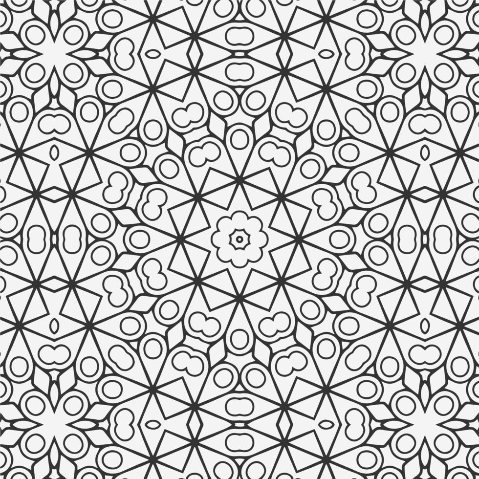 vector coloring geometric flower shapes and pattern background