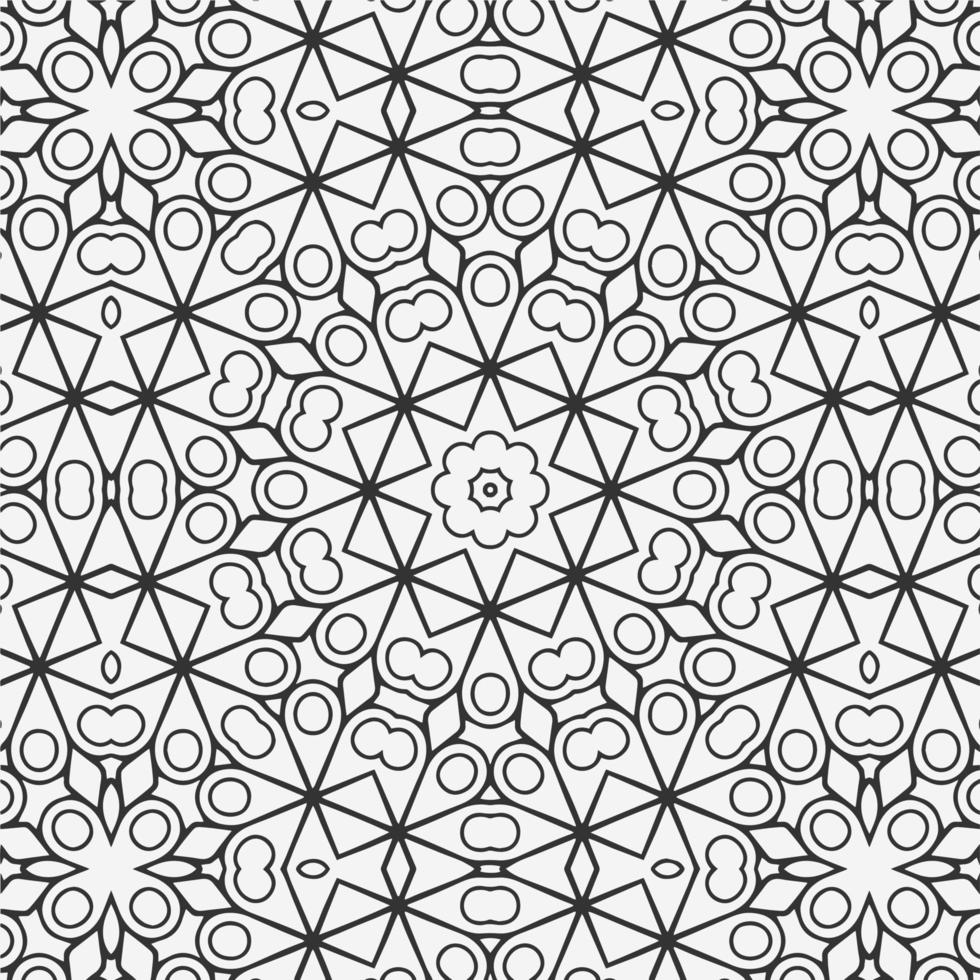 vector coloring geometric flower shapes and pattern background