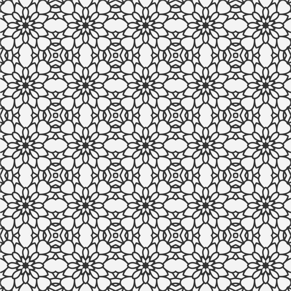 vector coloring geometric flower shapes and pattern background