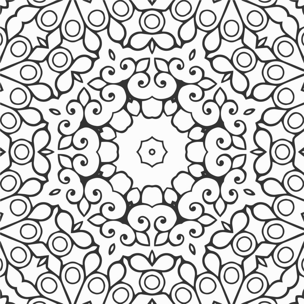 vector coloring geometric flower shapes and pattern background