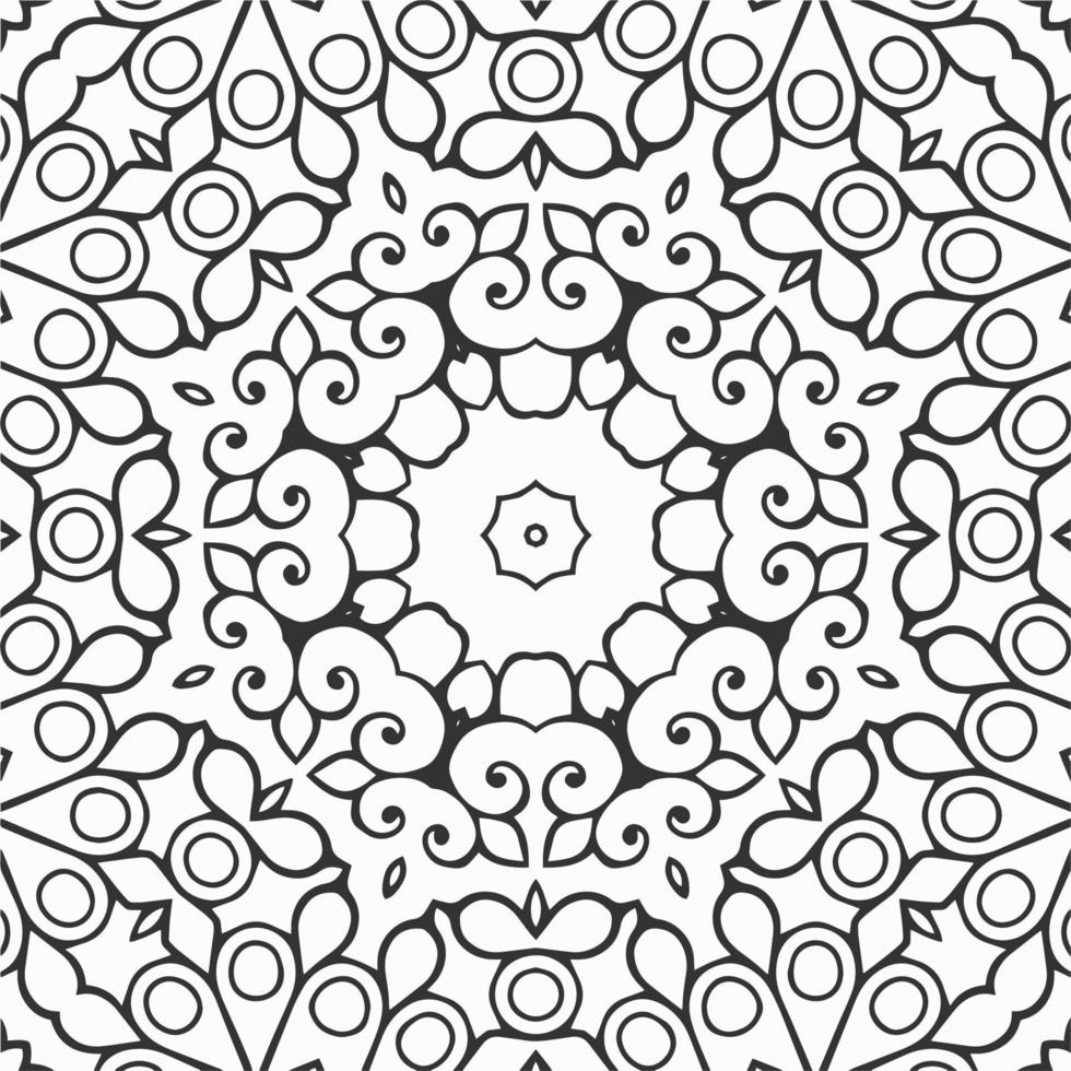 vector coloring geometric flower shapes and pattern background