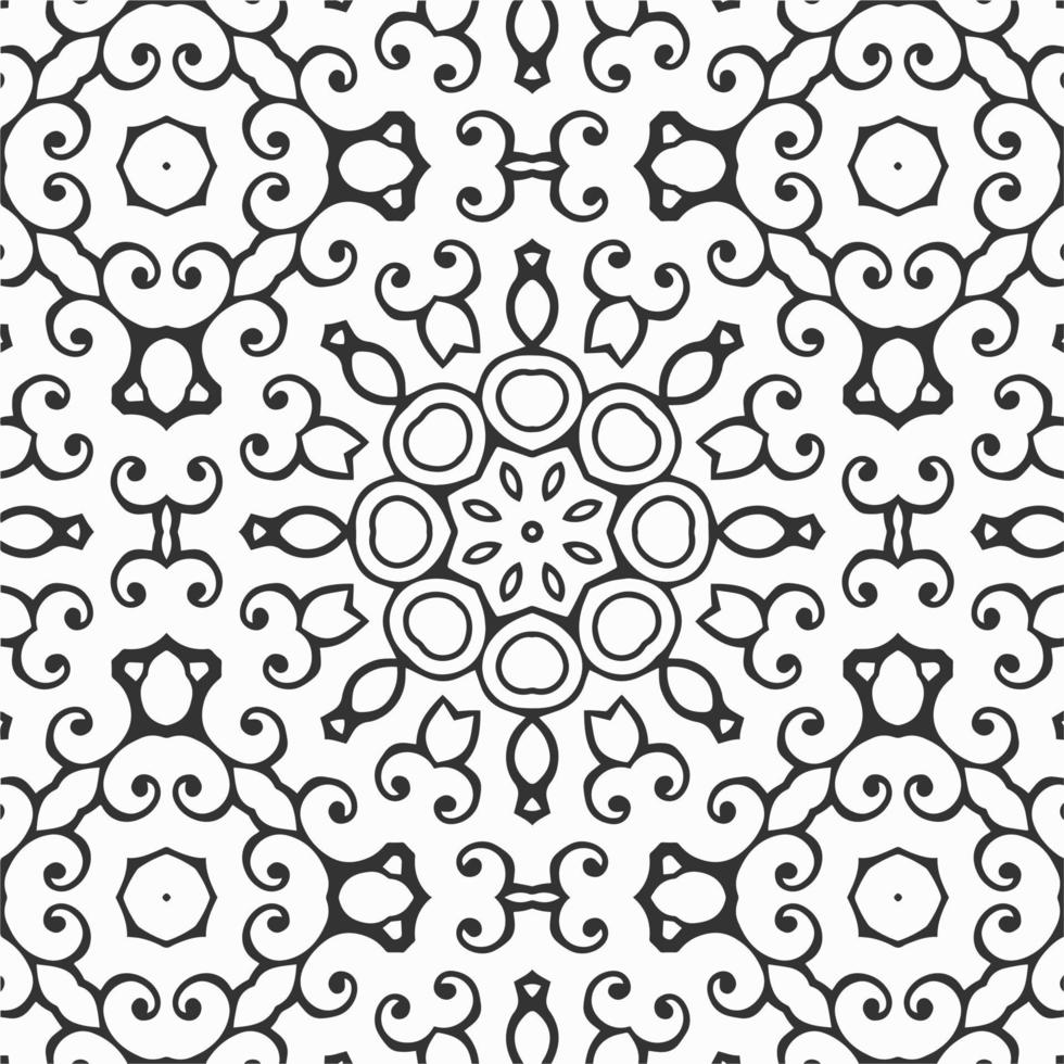 vector coloring geometric flower shapes and pattern background