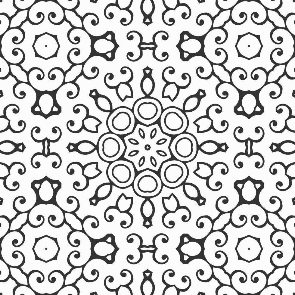 vector coloring geometric flower shapes and pattern background