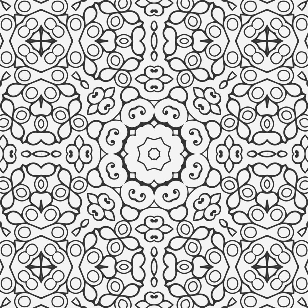 vector coloring geometric flower shapes and pattern background