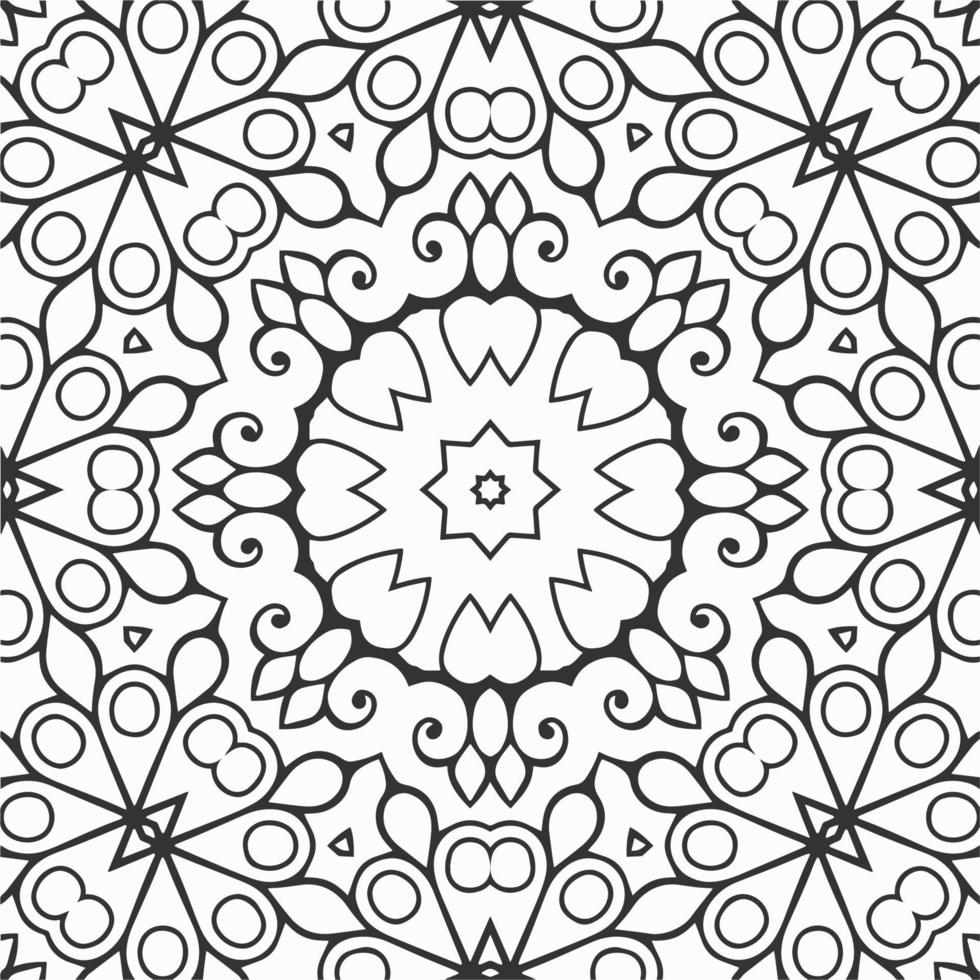 vector coloring geometric flower shapes and pattern background