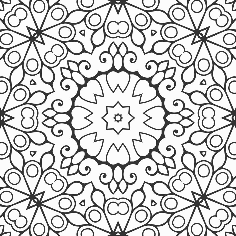 vector coloring geometric flower shapes and pattern background