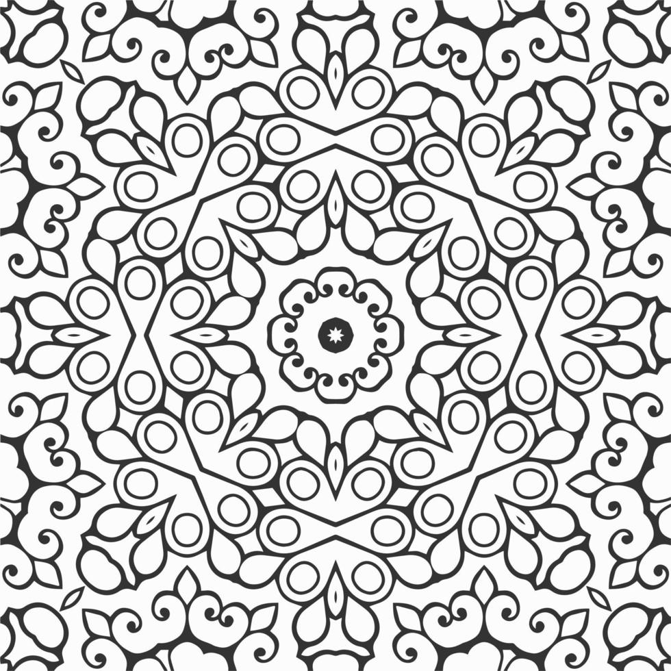 vector coloring geometric flower shapes and pattern background