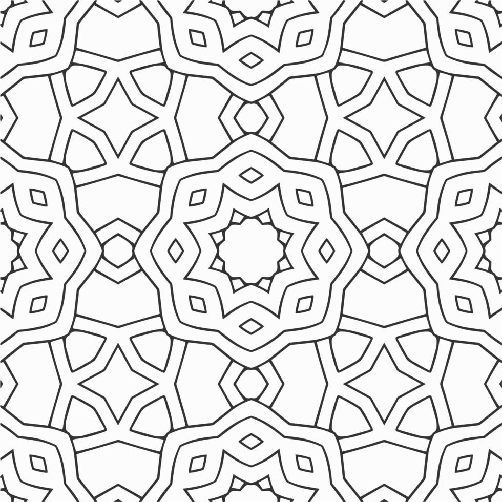 vector coloring geometric flower shapes and pattern background
