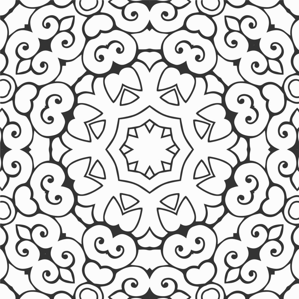 vector coloring geometric flower shapes and pattern background