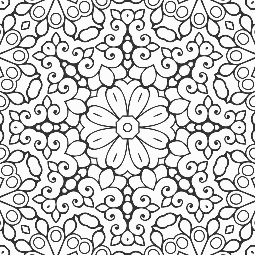 vector coloring geometric flower shapes and pattern background