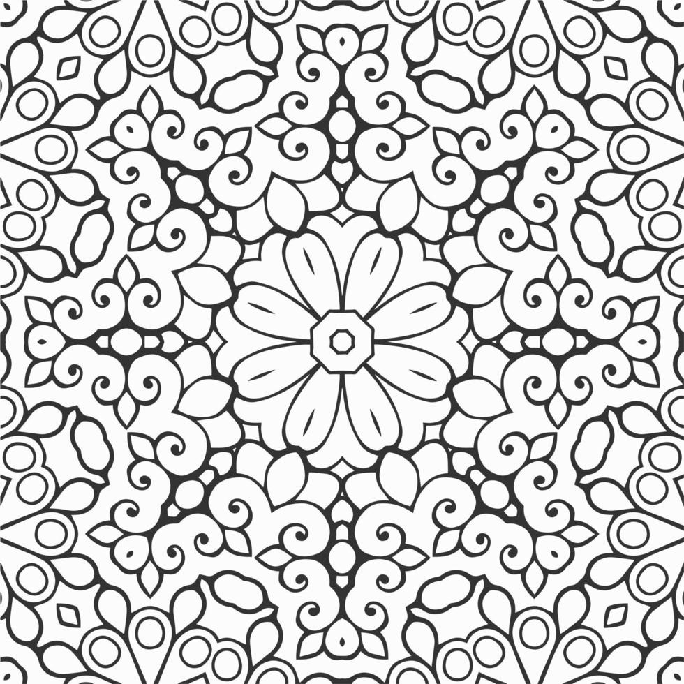 vector coloring geometric flower shapes and pattern background