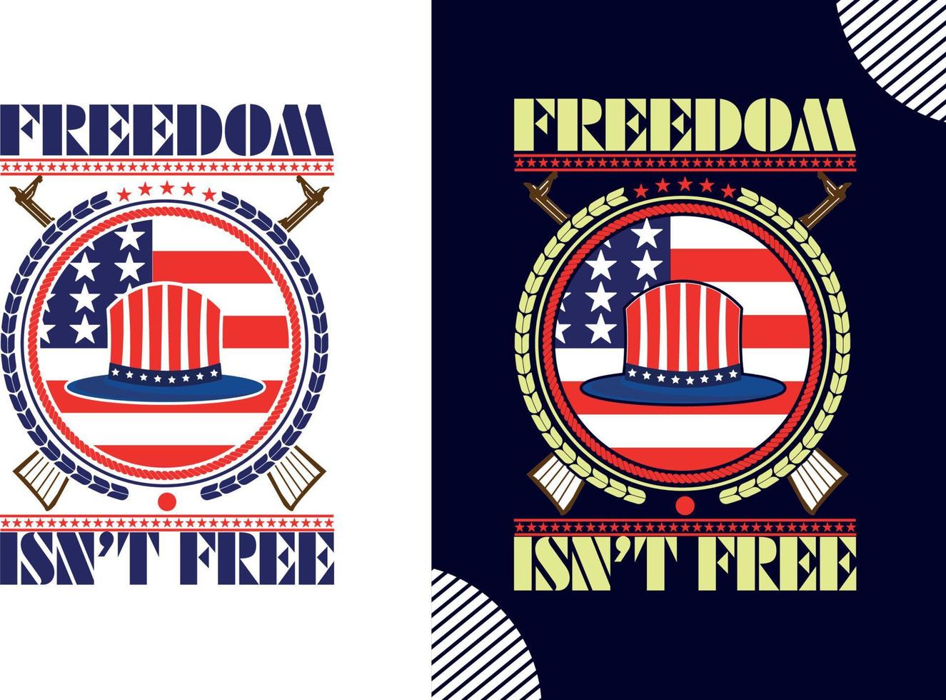 Memorial day t shirt design, Freedom isn't free vector