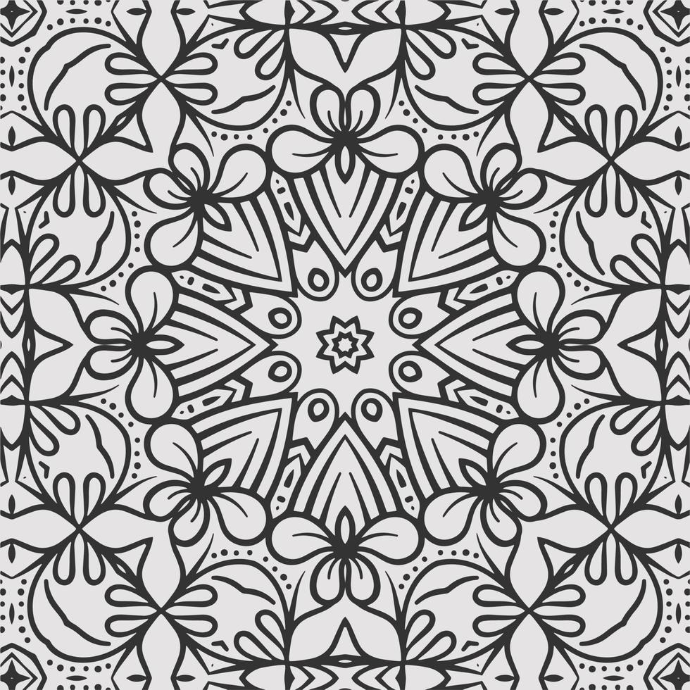 vector coloring geometric flower shapes and pattern background