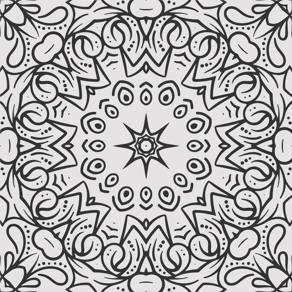 vector coloring geometric flower shapes and pattern background