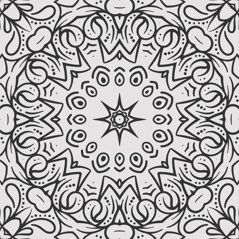 vector coloring geometric flower shapes and pattern background