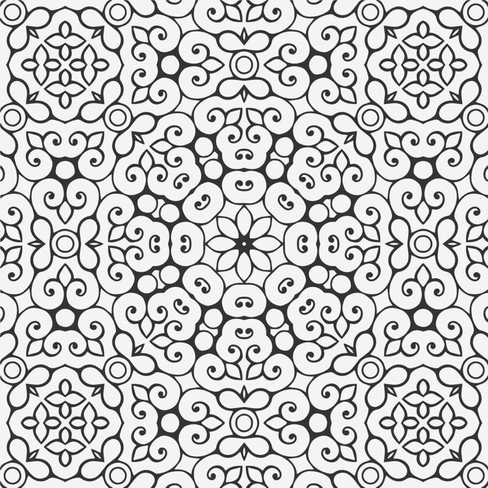 vector coloring geometric flower shapes and pattern background