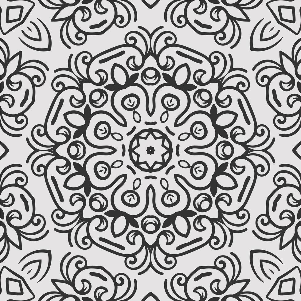 vector coloring geometric flower shapes and pattern background