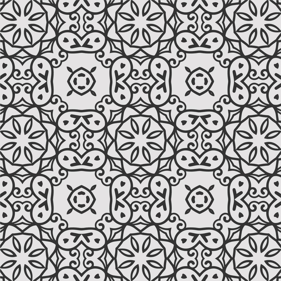 vector coloring geometric flower shapes and pattern background