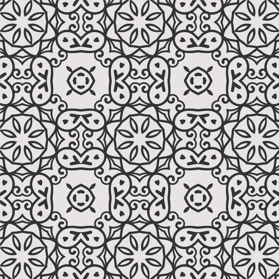 vector coloring geometric flower shapes and pattern background