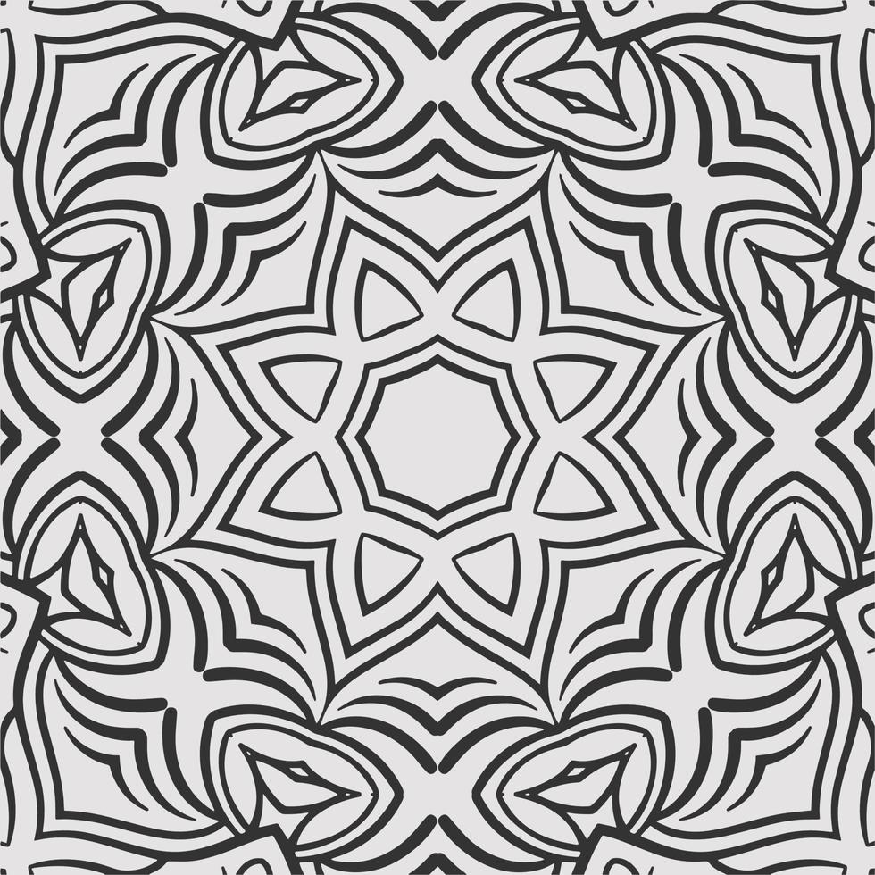 vector coloring geometric flower shapes and pattern background