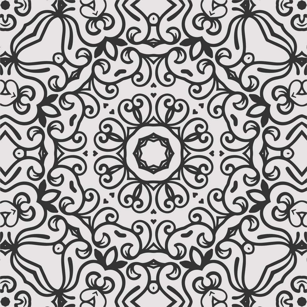 vector coloring geometric flower shapes and pattern background