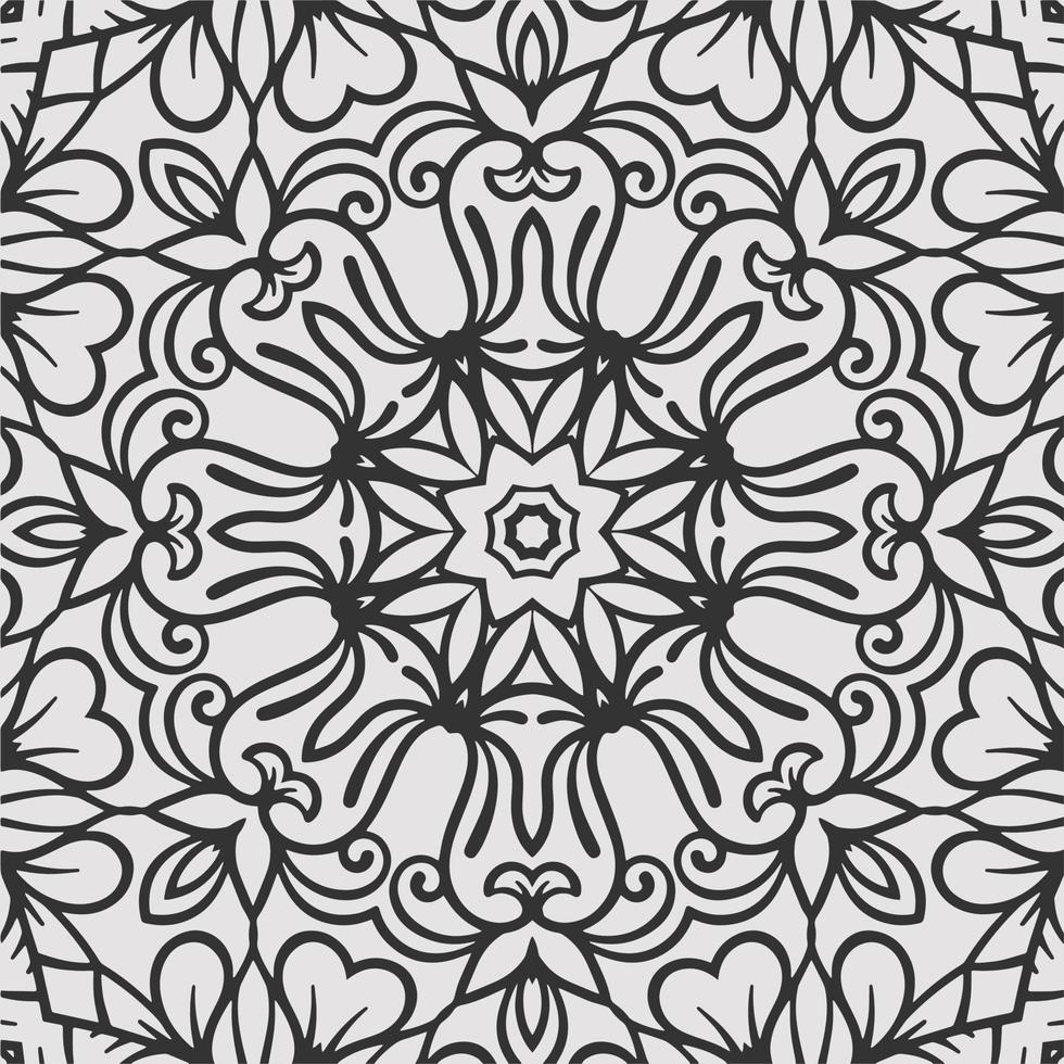 vector coloring geometric flower shapes and pattern background